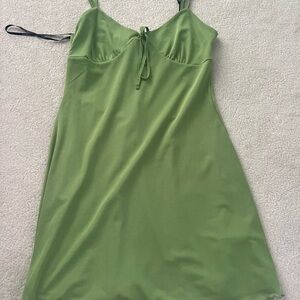 Forever 21 Green Chemise with Spaghetti Straps